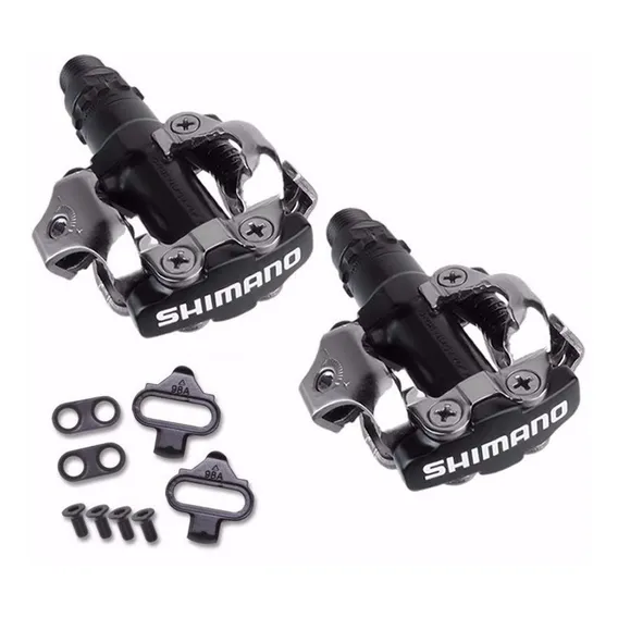Pedal Shimano Pd-m520 Mtb Preto Com Tacos C/ Nf Foto 1