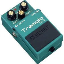 Pedal Tremolo para guitarra Boss Tremolo Tr-2, cor verde Foto mini 2