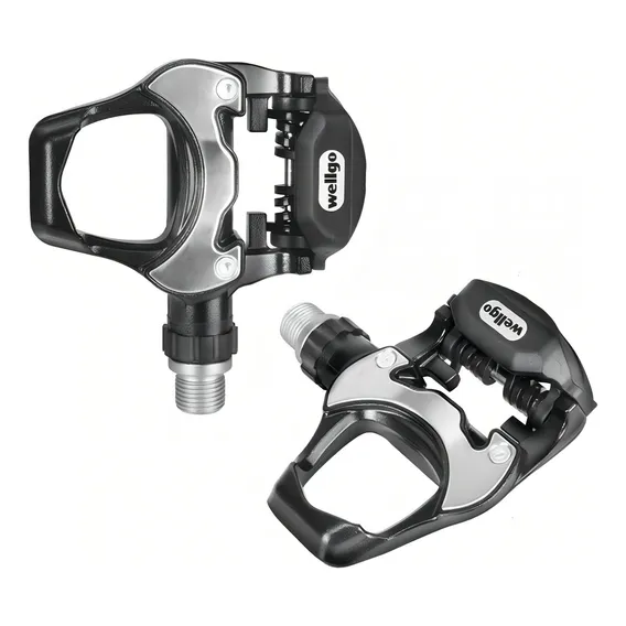 Pedal Wellgo R251 Bike Speed Road Rolamento Clip Eixo Cromo Foto 1