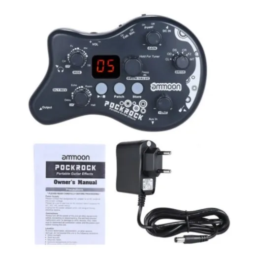 Pedaleira Ammoon Pockrock 40 Ritmos De Bateria Reverb Delay Cor Cinza Foto 1