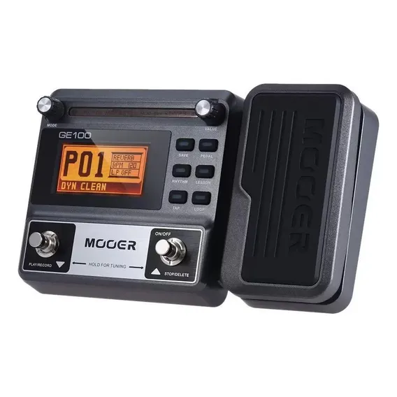 Pedaleira Mooer Ge100 Para Guitarra Com Multi Efeitos Fonte Cor Preto Foto 1