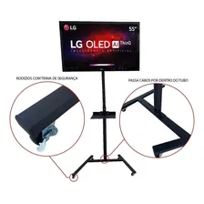 Pedestal Para Tv Notebook Apresentação Com Rodízio Bandeja Foto mini 2