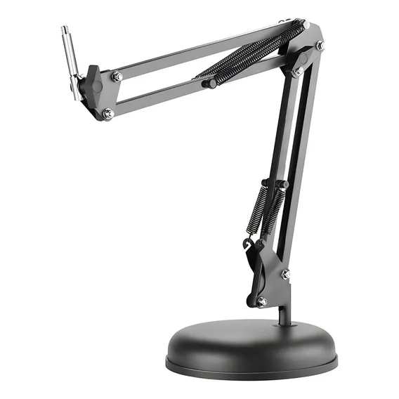 Pedestal Suporte Articulado De Mesa P/ Microfone Base M贸vel Foto 1