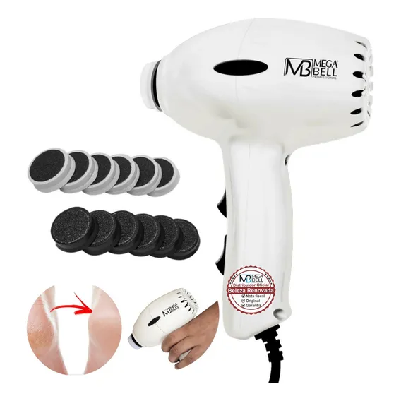 Pedicuro Elétrico Lixa Pés Mega Bell Profissional Compact 12 Lixas 220v Profissional Motor Potente x1u Foto 1