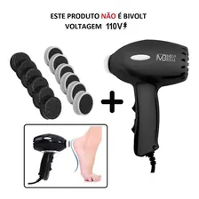 Pedicuro Lixa Elétrica Esfoliador + 12 Lixas - Preto 110v Foto mini 1
