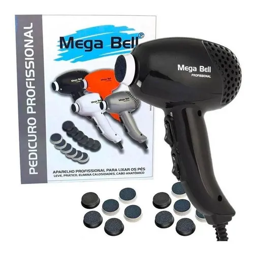 Pedicuro Profissional Preto Para Lixar Os Pés 110v Mega Bell Foto 1