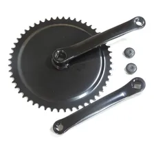 Pedivela Aço De Bike Fixa 170mm 1 Coroa 52 Dentes Preto Foto  mini 1