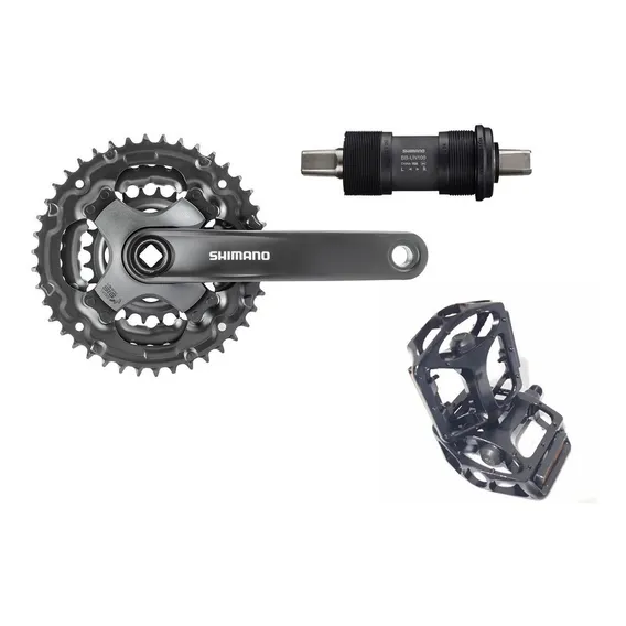 Pedivela Shimano Mov. Central Ty301 42/34/24 Dentes + Pedal Foto 1
