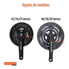 Pedivela Tripla Coroa Bicicleta Aço Preto 48 Ou Reduzido Foto mini 4