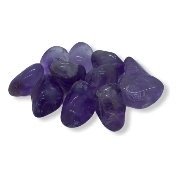Pedra Ametista Rolada 100g Pedras Semi Preciosas Foto 1