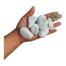 Pedra Branca De Jardim Seixo Dolomita Nº2 Para Canteiro 10kg Cor Branco Foto mini  2