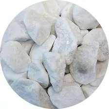 Pedra Branca Jardim 10kg Grande Cascalho Dolomita Planta NÂș4 Cor Branco Granulometria mĂĄxima 8 cm Granulometria mĂnima 6 cm Foto mini 1