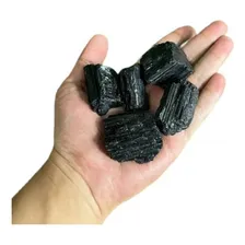 Pedra Bruta Turmalina Negra Pacote 200g Cor Preta Foto mini 1