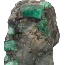 Pedra Esmeralda Bruta Na Matriz Coleção 1,280kg Foto mini 2