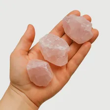 Pedra Quartzo Rosa Natural Bruta Atrai Amor Cristal Legitimo Foto mini 4