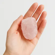 Pedra Quartzo Rosa Natural Bruta Atrai Amor Cristal Legitimo Foto  mini 1