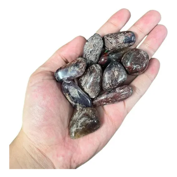 Pedra Rolada Polida Granada Vermelha Pacote 200g Foto 1