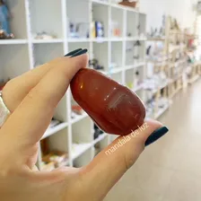 Pedra Unitária Jaspe Vermelho Rolado Cristal Natural G Foto mini 2
