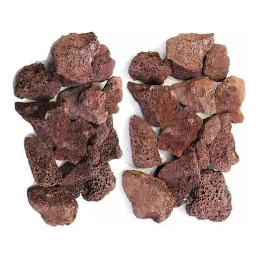 Pedra Vulcânica Marron Para Lareira Churrasqueira Pacote 5kg Cor Marrom Foto 1
