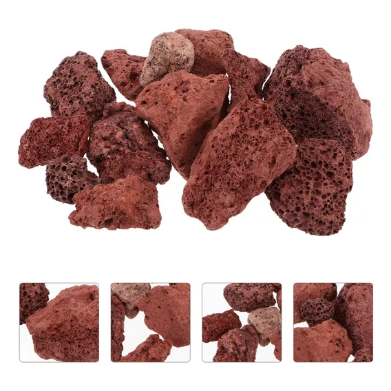 Pedra Vulcânica Marron Para Lareira Churrasqueira Pacote 1kg Foto 1