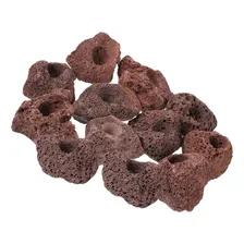 Pedra Vulcânica Marron Para Lareira Churrasqueira Pacote 1kg Foto mini 4