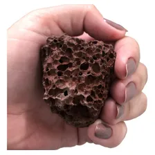 Pedra Vulcânica Vermelha Lareira Churrasqueira Pacote 5kg Foto mini 4