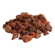 Pedra Vulcânica Vermelha Lareira Churrasqueira Pacote 5kg Foto mini 1