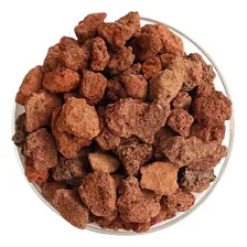 Pedra Vulcânica Vermelha Lareira Churrasqueira Pacote 5kg Foto mini 2