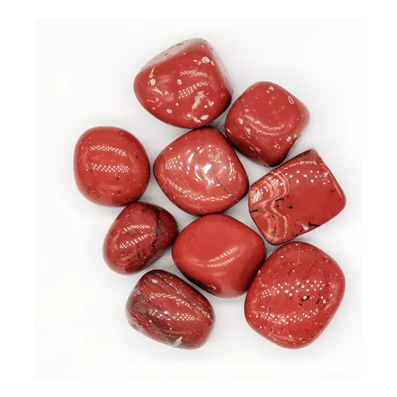 Pedras de jaspe vermelho Flyingbean a granel, pedras cruas naturais Foto 1