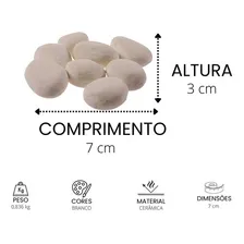 Pedras Decorativas Ornamentais Dolomita Jardim Vaso Sauna Cor Branco Foto mini 4