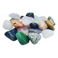 Pedras Roladas Mistas Naturais 4,5 A 6 Cm Extra Grande 1 Kg Brazilgems PVC Adesivo Foto  mini 1