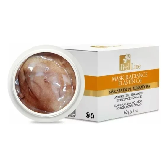 Peel Line Máscara Facial Reparadora Radiance Elastin C6 60g Tipo de pele Todo tipo de piel Foto 1