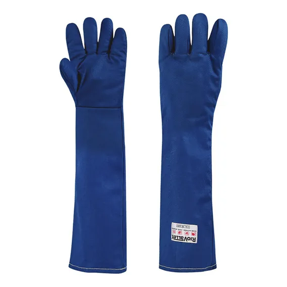 Pega Panela E Luva Riovalley Luva Radiant Heat 05 Dedos Azul Luva De Cozinha Industrial De 60cm Kit X 2 Unidades Foto 1
