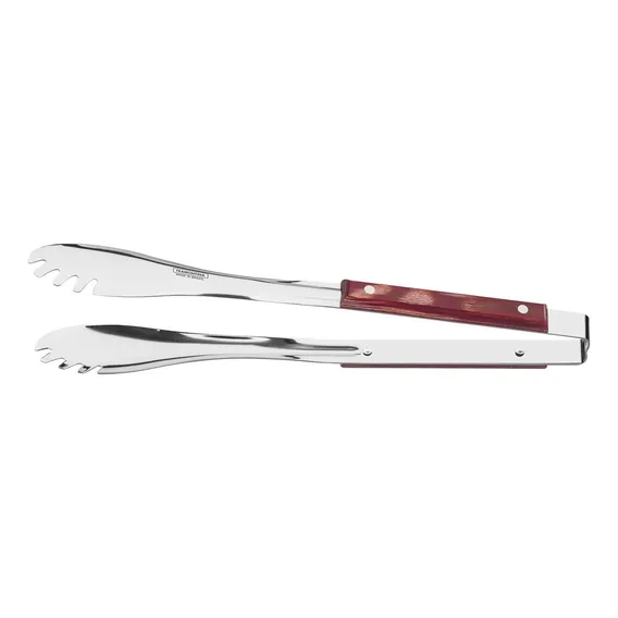 Pegador Carne Aço Inox 40cm Tramontina Polywood Vermelho Foto 1