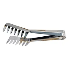 Pegador De Massa Inox 20cm Self Service Pinça Dentada Foto mini 1