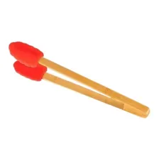 Pegador De Massas Em Bambu Com Ponteira Em Silicone Foto mini 1