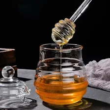 Pegador De Mel Colher Espátula Dosador AcrĂlico Mesa Cozinha Foto mini 3