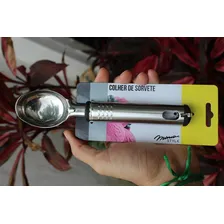 Pegador De Sorvete Sobremesa Em Aço Inox 20cm Concha Sorvete Cor Prateado Foto mini 4
