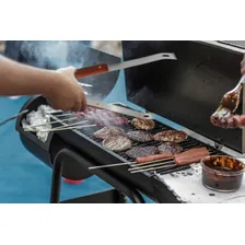 Pegador Pinça Para Churrasco Cabo Madeira - Reforçado Foto mini 3