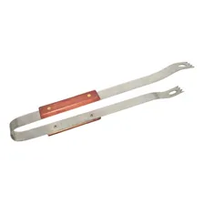 Pegador Pinça Para Churrasco Cabo Madeira - Reforçado Foto mini 2