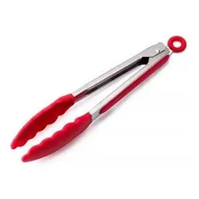 Pegador Salada Silicone E Inox Cherry Wincy Vermelho Foto mini 1