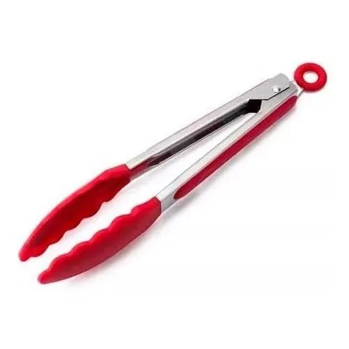 Pegador Salada Silicone E Inox Cherry Wincy Vermelho Foto 1