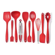 Pegador Salada Silicone E Inox Cherry Wincy Vermelho Foto mini 3