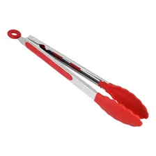 Pegador Silicone Pegador De Churrasco Salada Com Trava Inox Foto  mini 1