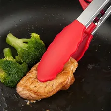 Pegador Silicone Pegador De Churrasco Salada Com Trava Inox Foto mini  3