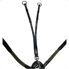 Peitoral Com Martingal P/ Hipismo Tackpro Dessage Equitação Cor Preto Foto mini  2
