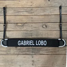 Peitoral Personalizado Para Cavalos - Bordado A Sua Cor Preto E Vermelho Foto mini 2