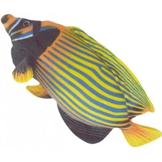 Peixe De PelĂșcia Amarelo Listrado 40 Cm LavĂĄvel AntialĂ©rgico Foto 1