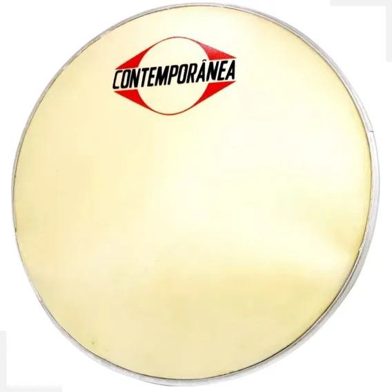 Pele Couro Animal 6 Tamborim Bongo C/ Aro Contemporanea Foto 1