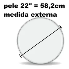 Pele De Surdo Bumbo 22 Pol Batedeira Leitosa Grossa Izzo C/2 Foto mini 2